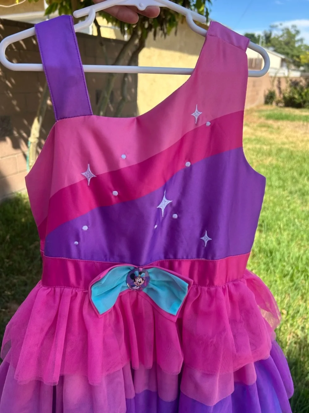 Disneyland resort 70th anniversary Rainbow Tulle Party Dress for Girls